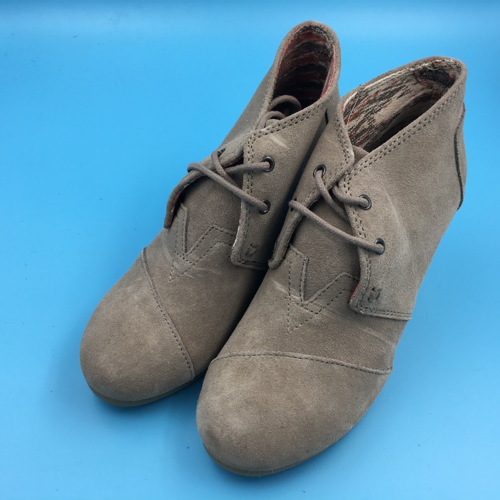 Toms Wedge Bootie Boots DR00379 Sz 5 NWOT - Picture 4 of 8